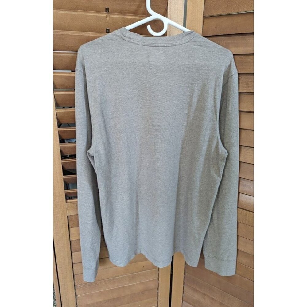 Prana Men's Crewneck Long Sleeve Heather Tan Shirt Cotton Size Large - Picture 2 of 4